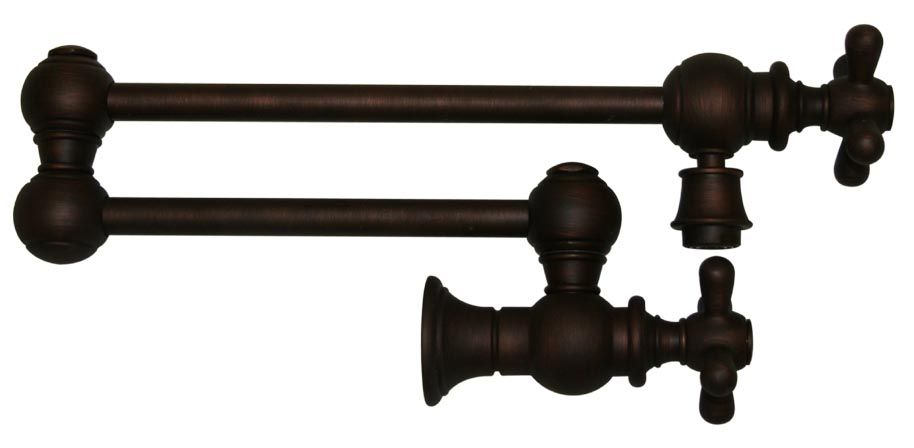 Whitehaus  Wall Mount Cross Retractable Kitchen Pot Filler