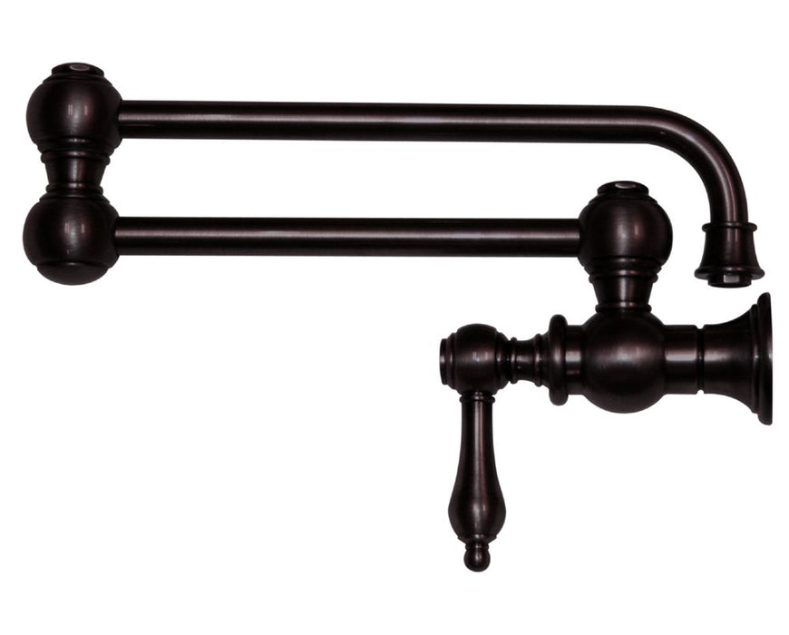 Whitehaus Wall Mount Lever Retractable Kitchen Pot Filler