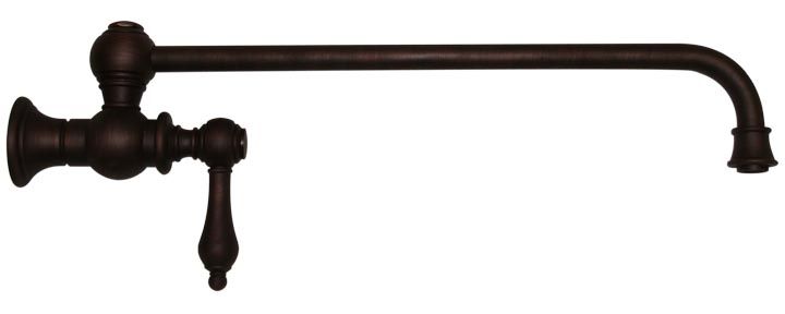 Whitehaus  Wall Mount Lever Retractable Kitchen Pot Filler