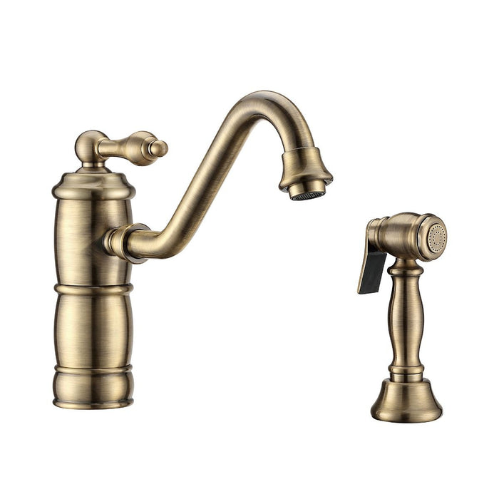 Whitehaus Vintage III Plus single lever faucet with side spray
