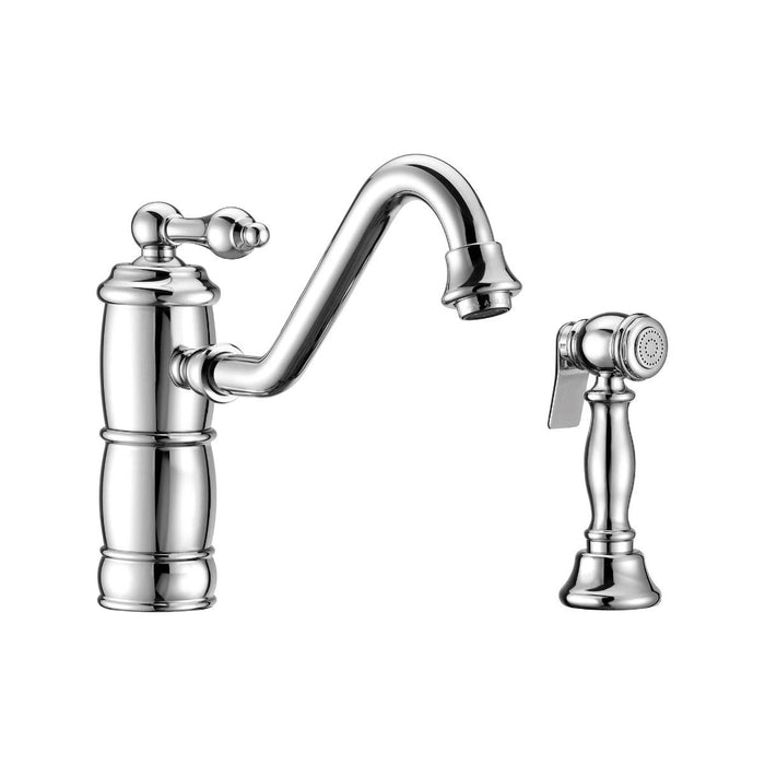 Whitehaus Vintage III Plus single lever faucet with side spray