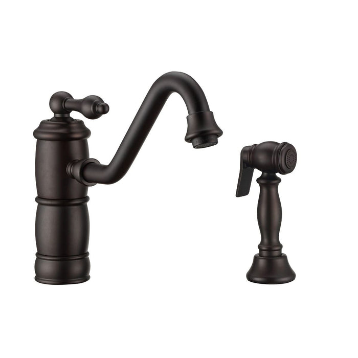 Whitehaus Vintage III Plus single lever faucet with side spray