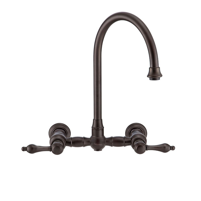 Whitehaus  Vintage III Plus Wall Mount Lever Handles Faucet With Side Spray
