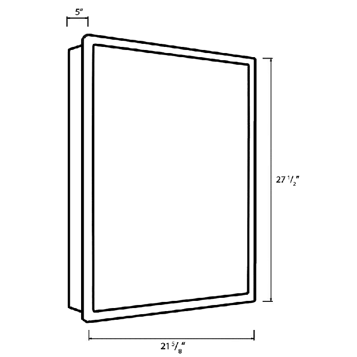 Whitehaus Recessed Single door cabinet with adjustable shelves