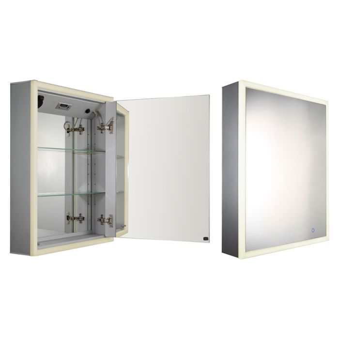 Whitehaus  Aluminum Musichaus Single Door Medicine Cabinet