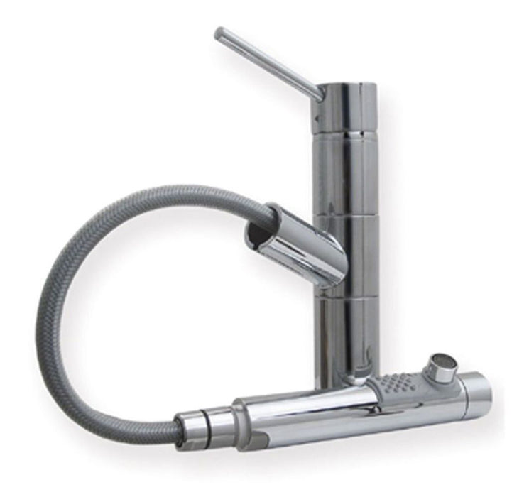 Whitehaus Single Hole Lever Kitchen Faucet with Pull Out Spray