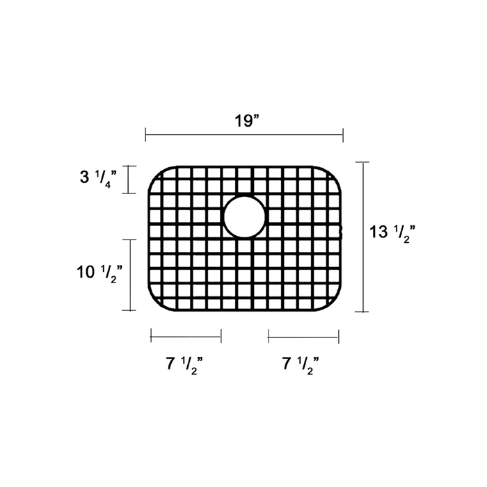 Whitehaus Solid Stainless Steel Sink Protector Grid for WHNAP2522