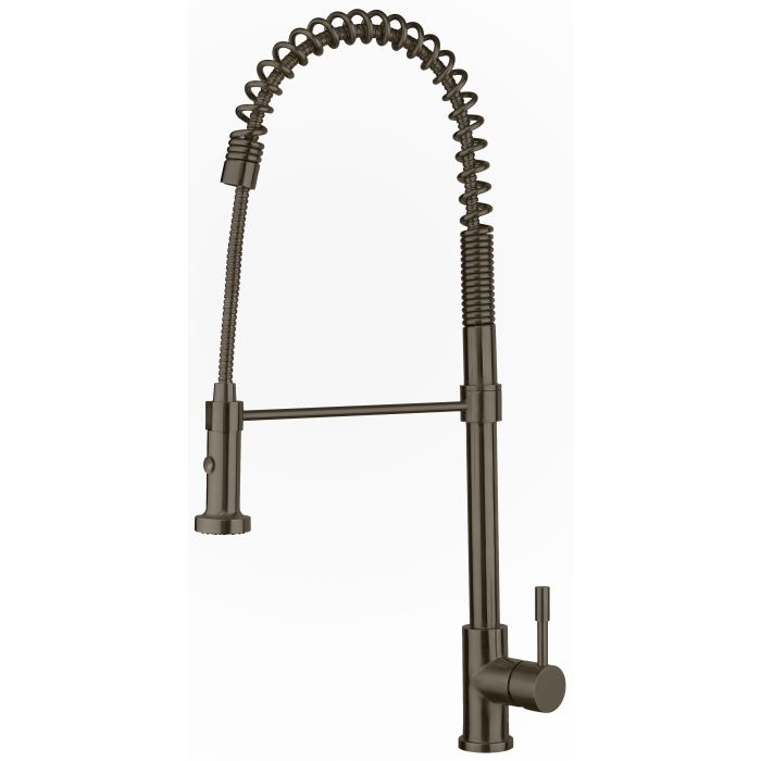 Whitehaus Waterhaus Commercial Single-Hole Faucet with Flexible Pull-Down Spray Head