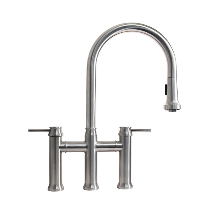 Whitehaus  Waterhaus Lead-Free Stainless Steel Bridge Faucet
