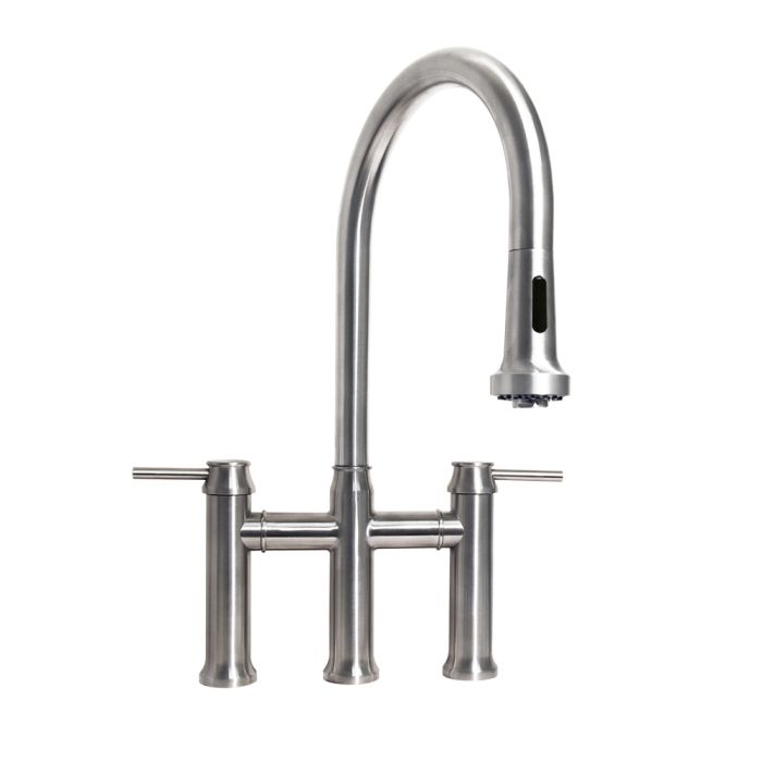 Whitehaus  Waterhaus Lead-Free Stainless Steel Bridge Faucet