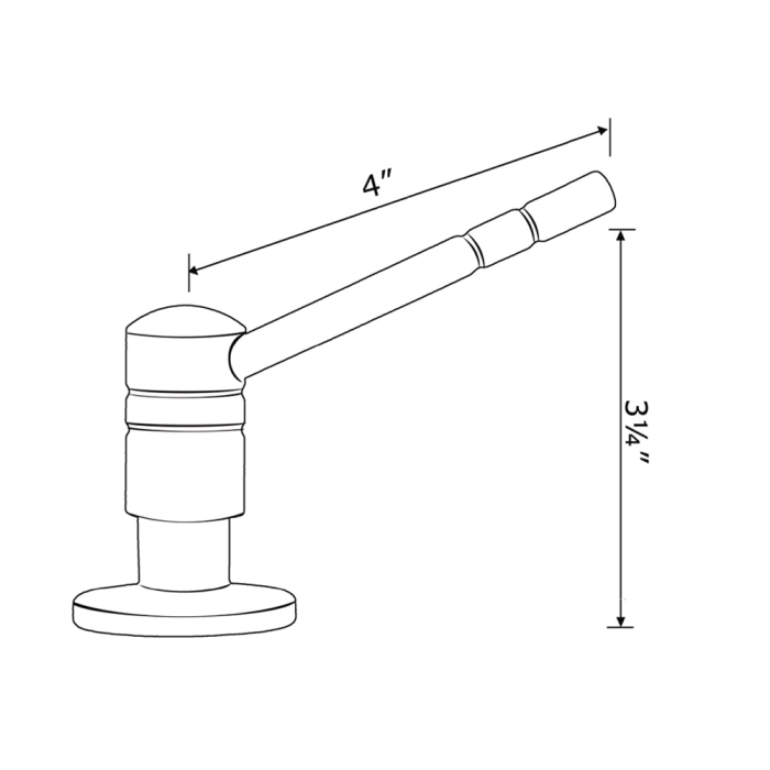 Whitehaus Discovery Solid Brass Soap/Lotion Dispenser
