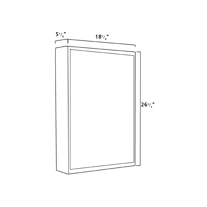 Whitehaus Single Two Sided Mirrored Door Medicine Cabinet