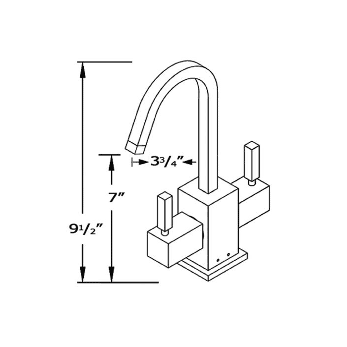 Brass Deck Mount Kitchen Hot & Cold Water Dispenser