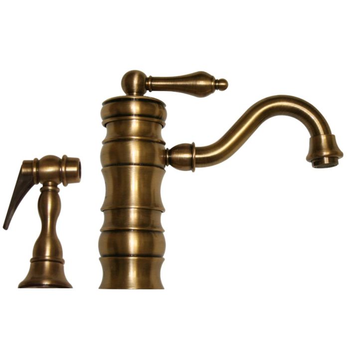 Whitehaus Vintage III Single Hole Faucet with Side Spray
