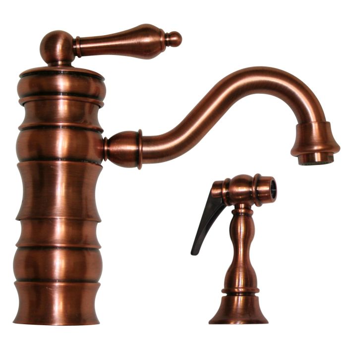 Whitehaus Vintage III Single Hole Faucet with Side Spray