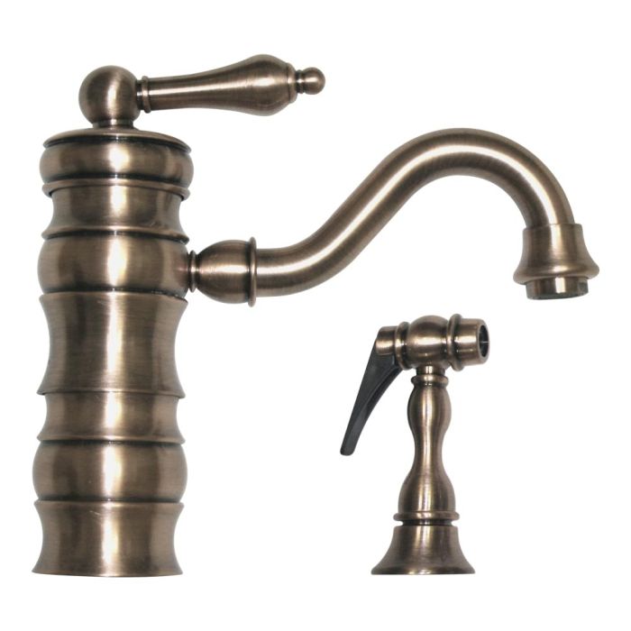Whitehaus Vintage III Single Hole Faucet with Side Spray