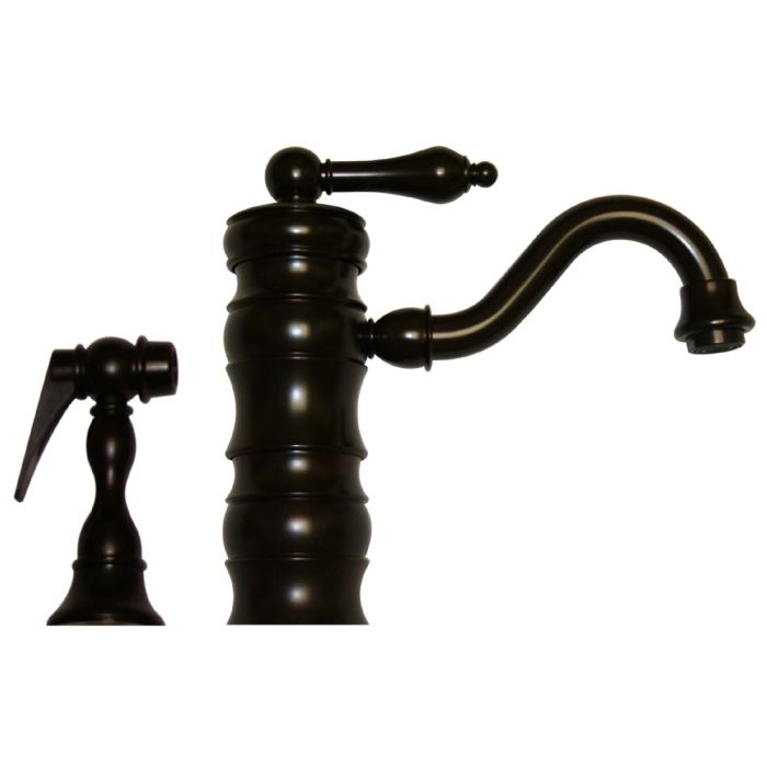 Whitehaus Vintage III Single Hole Faucet with Side Spray