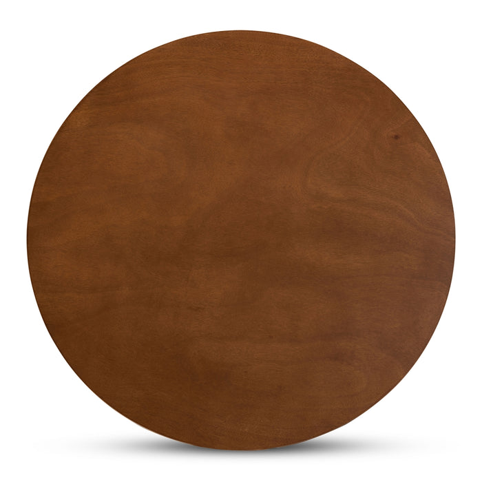 Kenji Modern And Contemporary Walnut Brown Finished 35-Inch-Wide Round Wood Dining Table