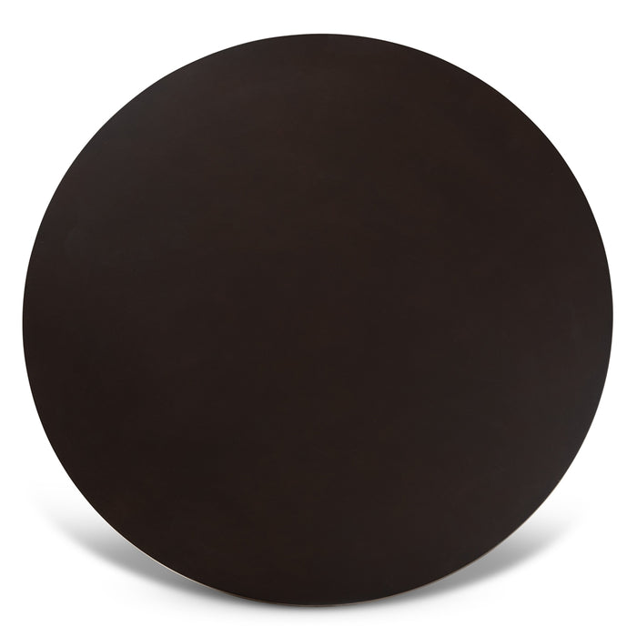 Alayna Modern and Contemporary Dark Brown Finished 35-Inch-Wide Round Wood Dining Table