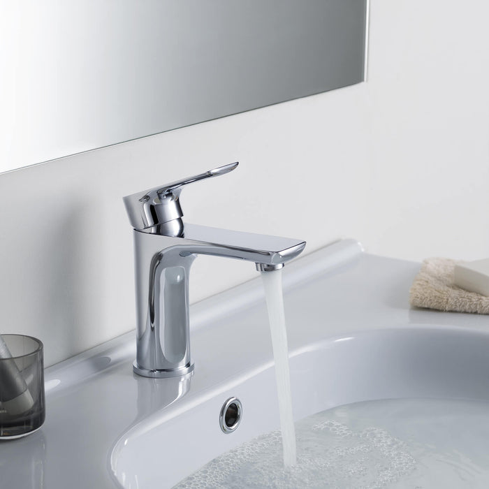 Tender Single Handle Bathroom Sink Faucet Chrome