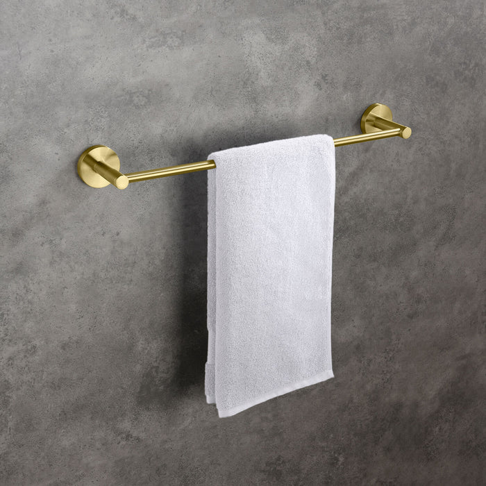 Circular Bathroom 18″ Towel Bar Brushed Gold