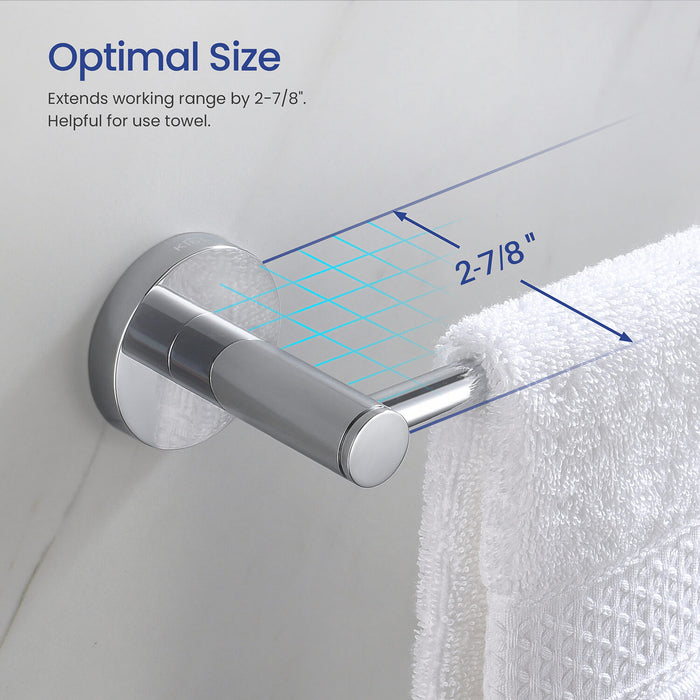 Circular Bathroom 18″ Towel Bar Chrome