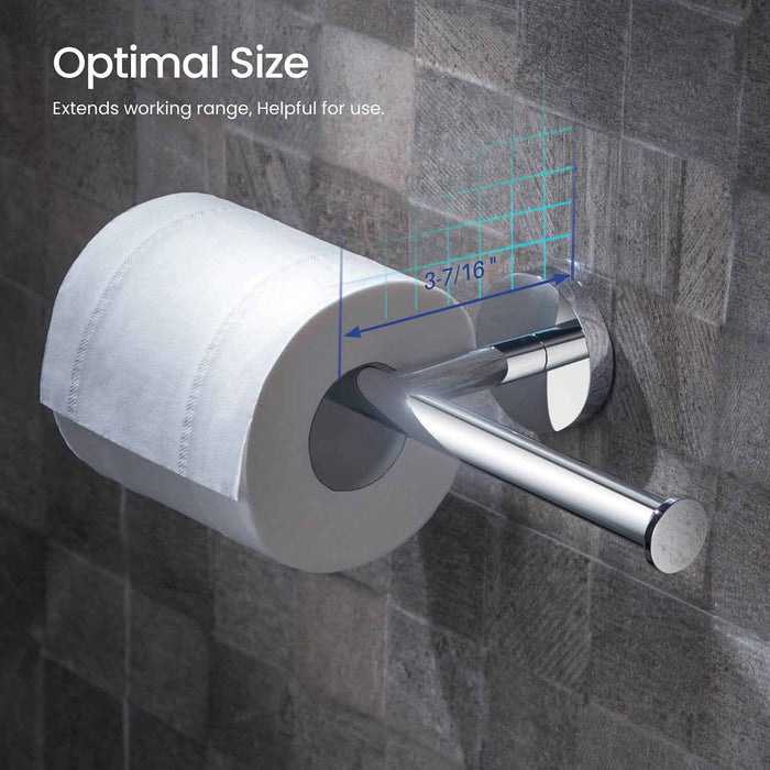 Circular Double Toilet Paper Holder Chrome