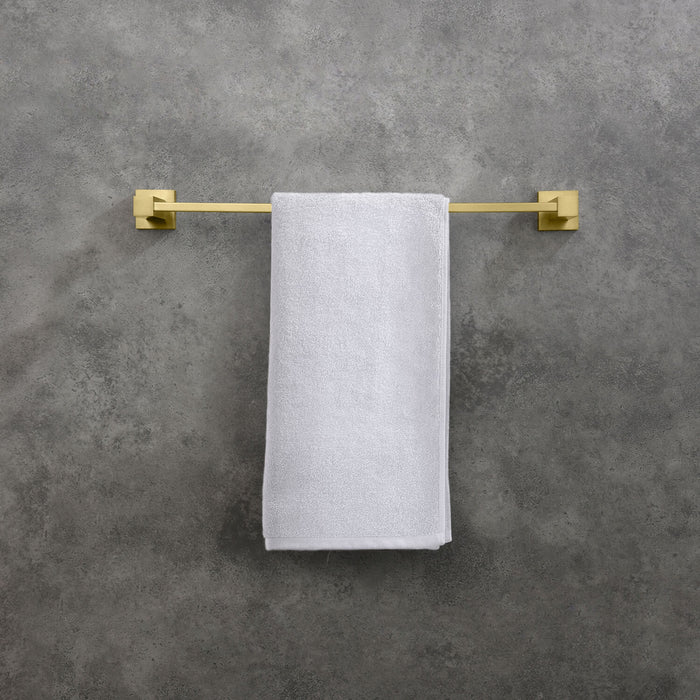 Cube Bathroom 18″ Towel Bar Brushed Gold