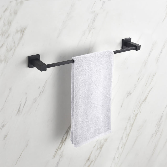 Cube Bathroom 18″ Towel Bar Matte Black