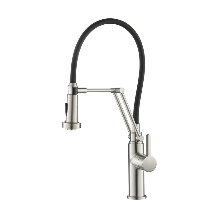 Engel Single Handle Pull Down Kitchen Faucet Brushed Nickel