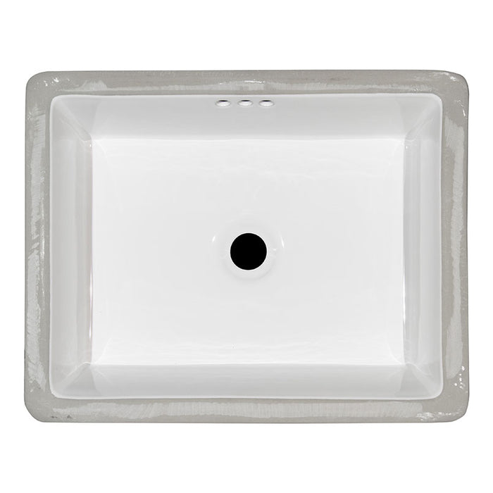 Vanity White Rect Porcelain Sink 2015 Flat