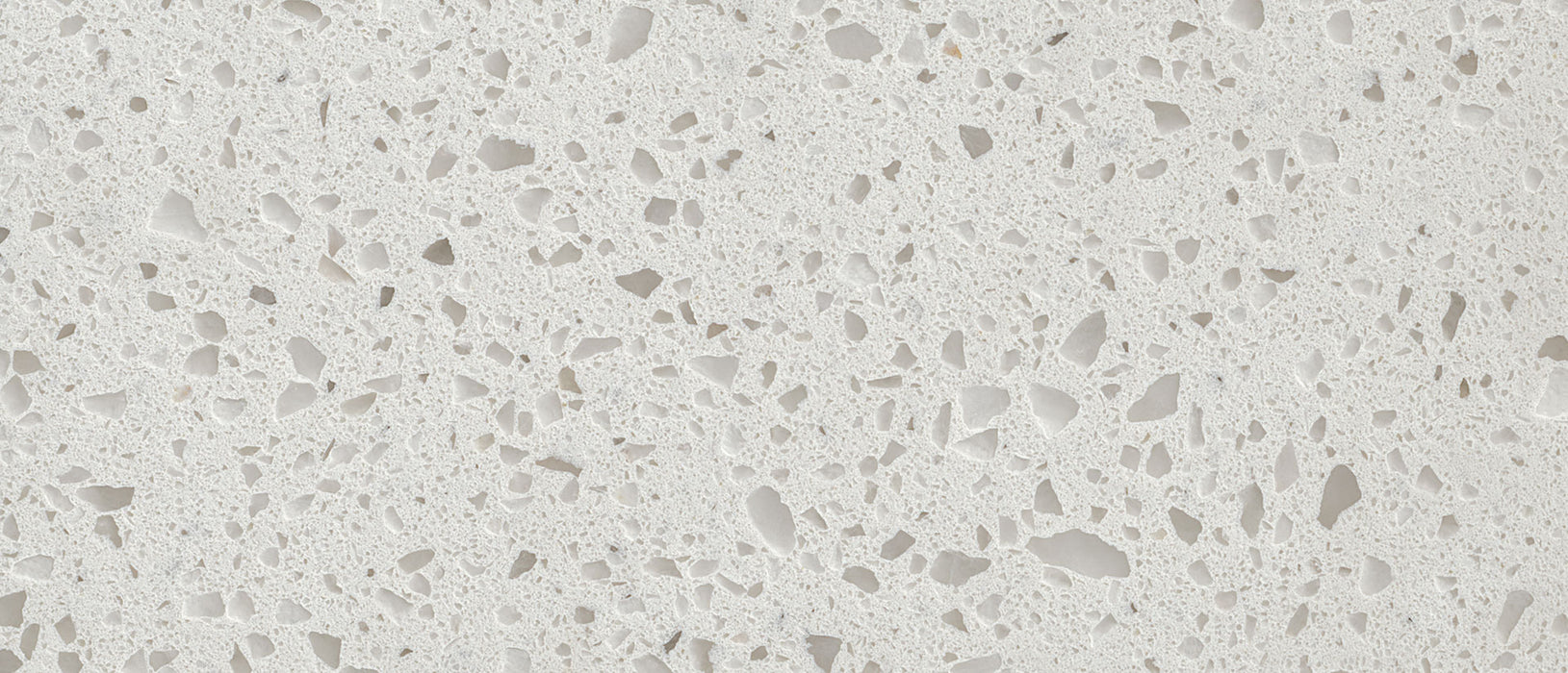 Iced White quartz countertop close up