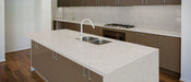 Cashmere Taj quartz countertop kitchen scene
