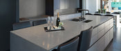 Vena Carbona quartz countertop kitchen scene