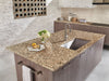 Santa Cecelia granite countertop kitchen scene