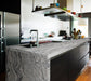 Silver Cloud granite countertop kitchen scene