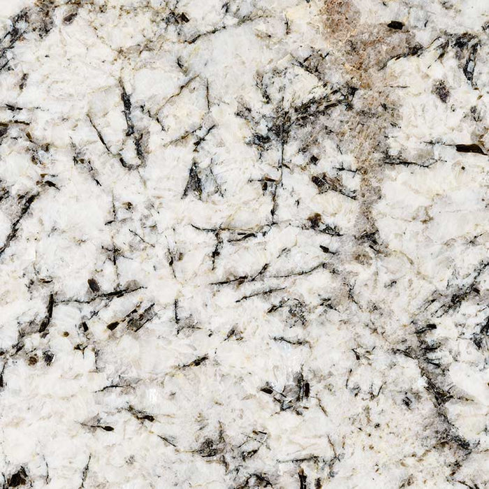 White Glimmer granite countertop close up