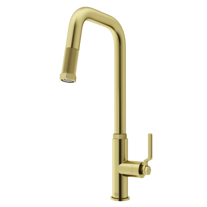 Hart Angular Pull-Down Kitchen Faucet in Matte Brushed Gold