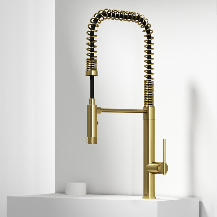 Sterling Pull-Down Kitchen Faucet in Matte Brushed Gold