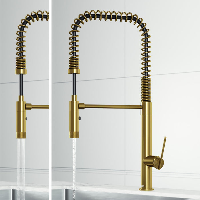 Sterling Pull-Down Kitchen Faucet in Matte Brushed Gold