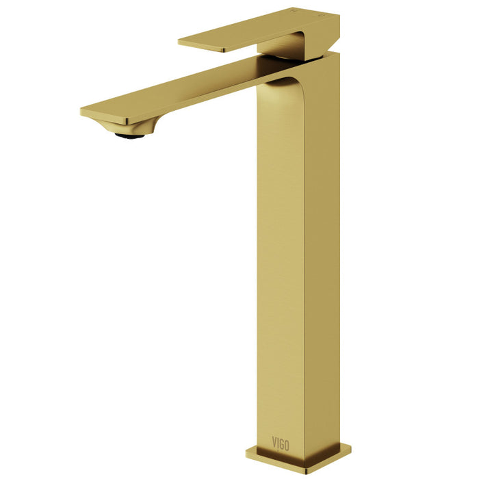 Dunn Bathroom Vessel Faucet In Matte Brushed Gold