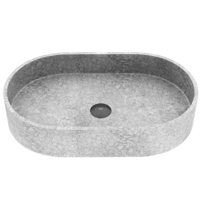 Concreto Stone 23" Oval Bathroom Vessel Sink