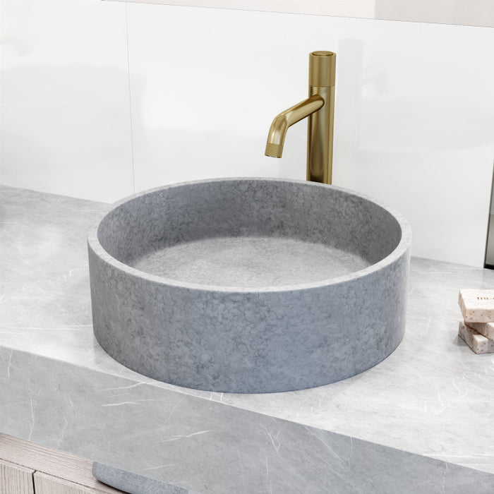 Concreto Stone Round Bathroom Vessel Sink