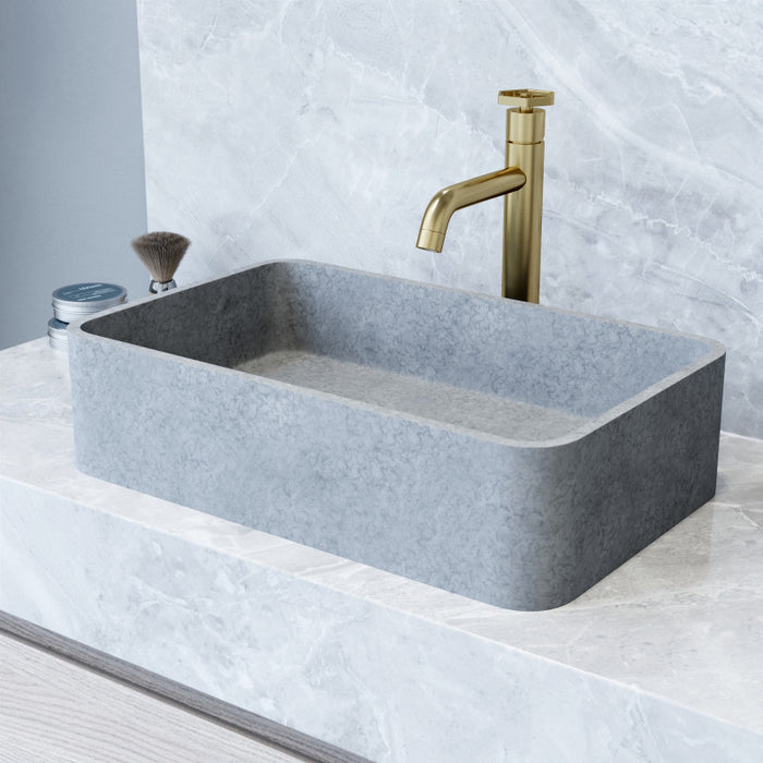 Concreto Stone 19in Rectangular Bathroom Vessel Sink