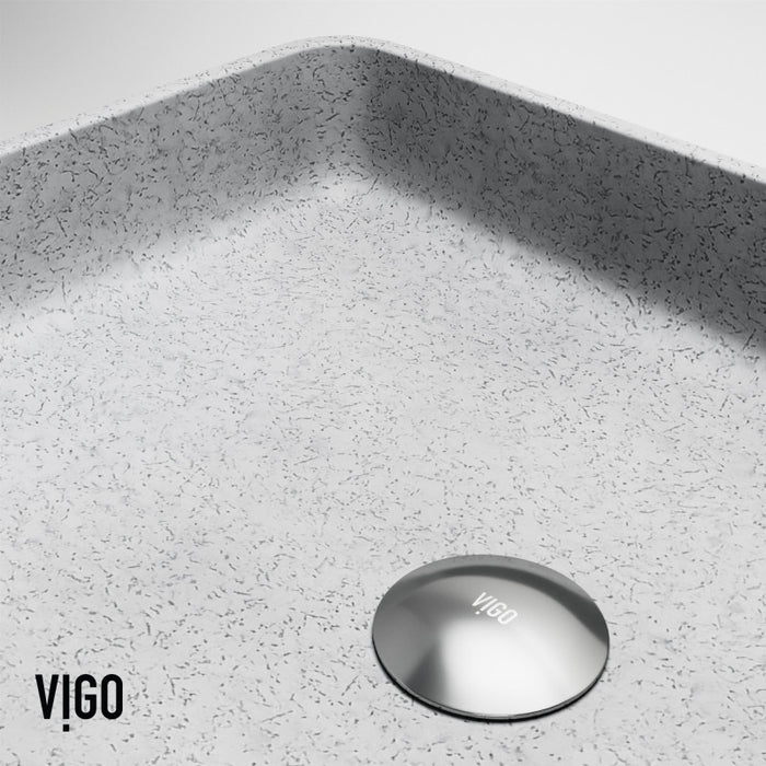 19" Concreto Stone Rectangular Bathroom Vessel Sink